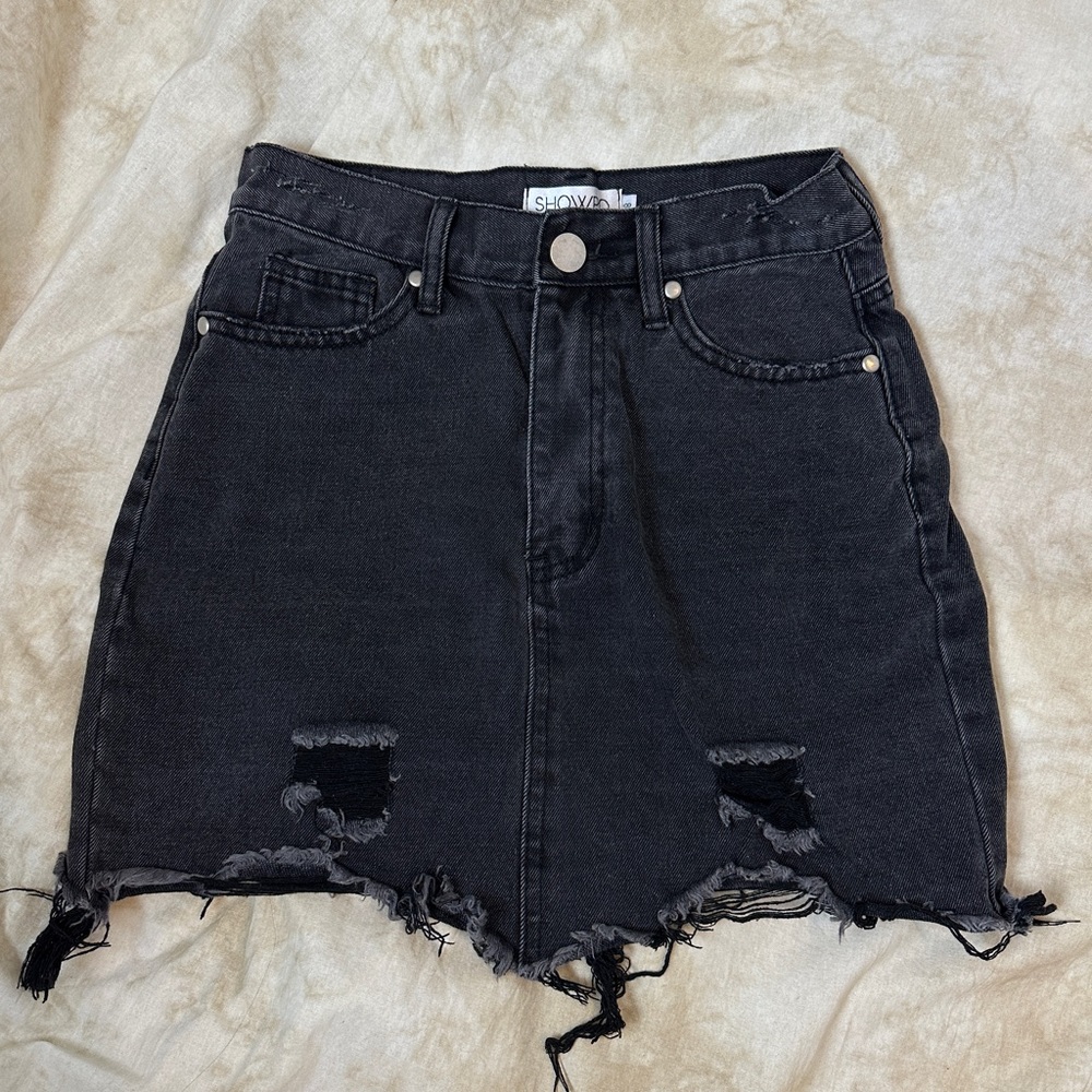 Denim Mini Skirt Showpo